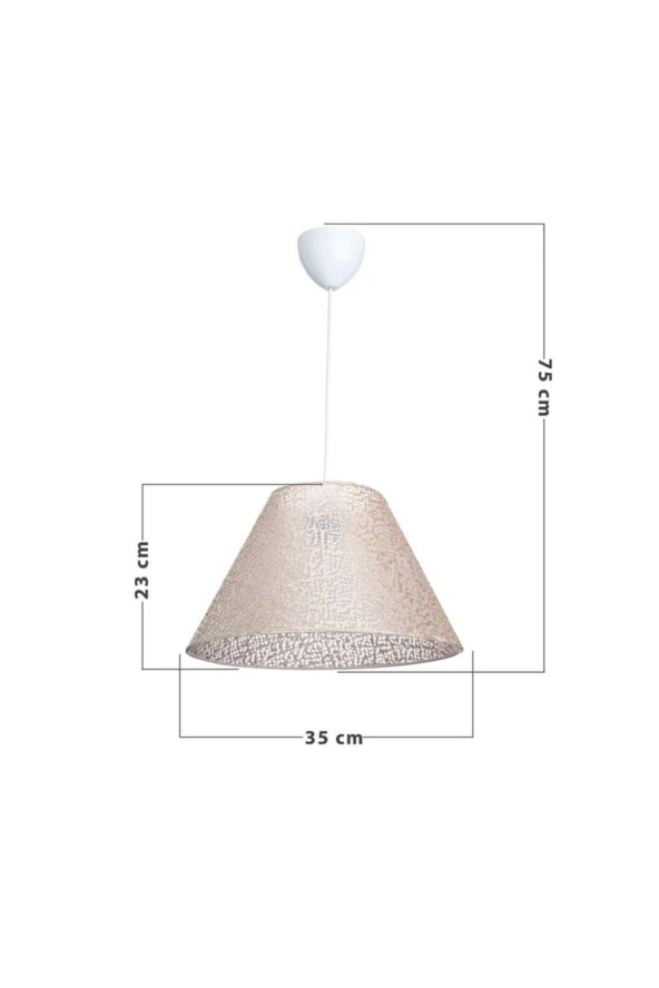 Modelight Tria Kumaş Sarkıt File Krem 35Cm - Resim 4