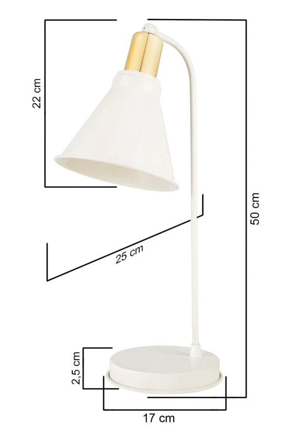 Modelight Porto Masa Lambası Krem - Resim 4