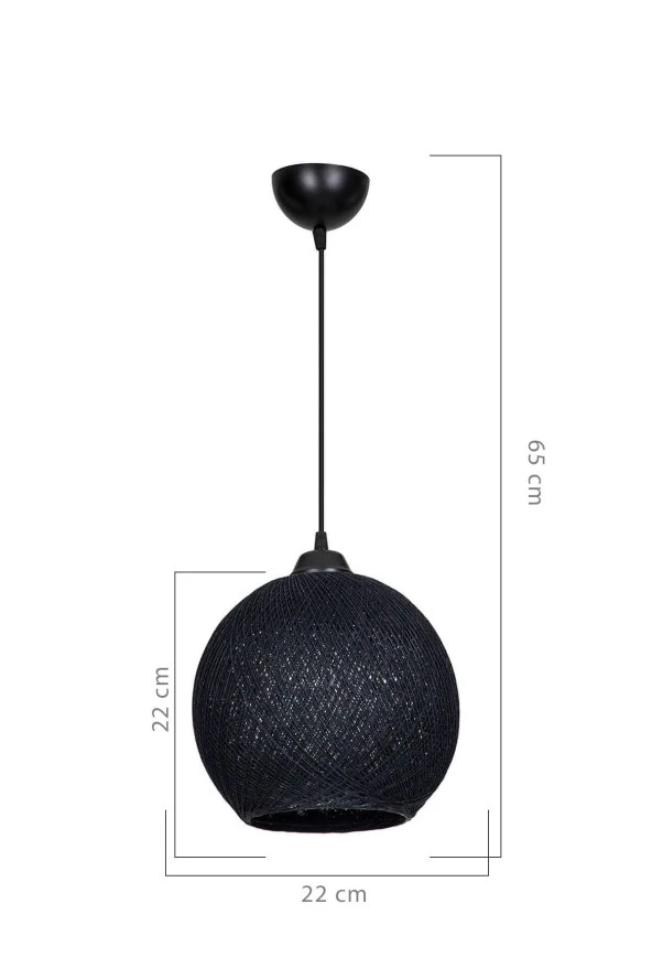 Modelight Yumak Tekli Sarkıt Siyah - Resim 4