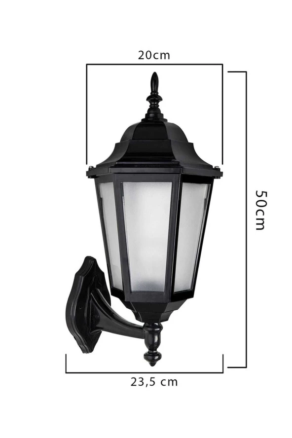 Modelight Dış Mekan Büyük Altıgen Kollu Aplik - Resim 3