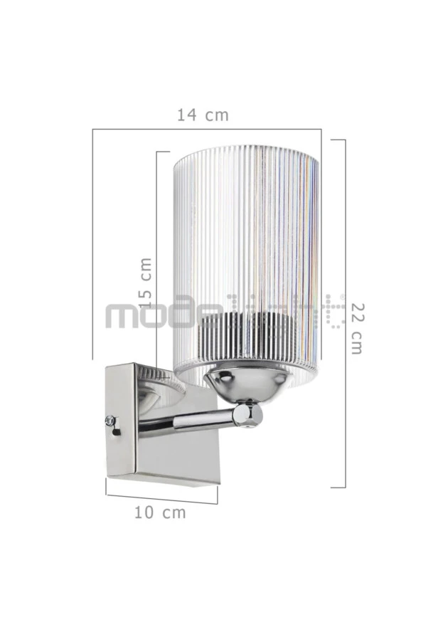 Modelight Karo Tekli Aplik Şeffaf - 4