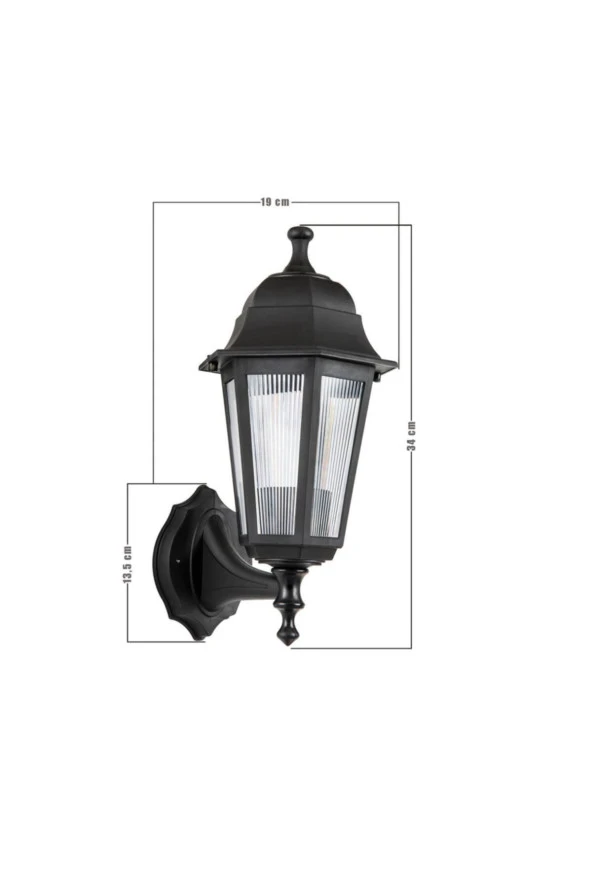 Modelight Optik Altıgen Aplik Siyah - 4