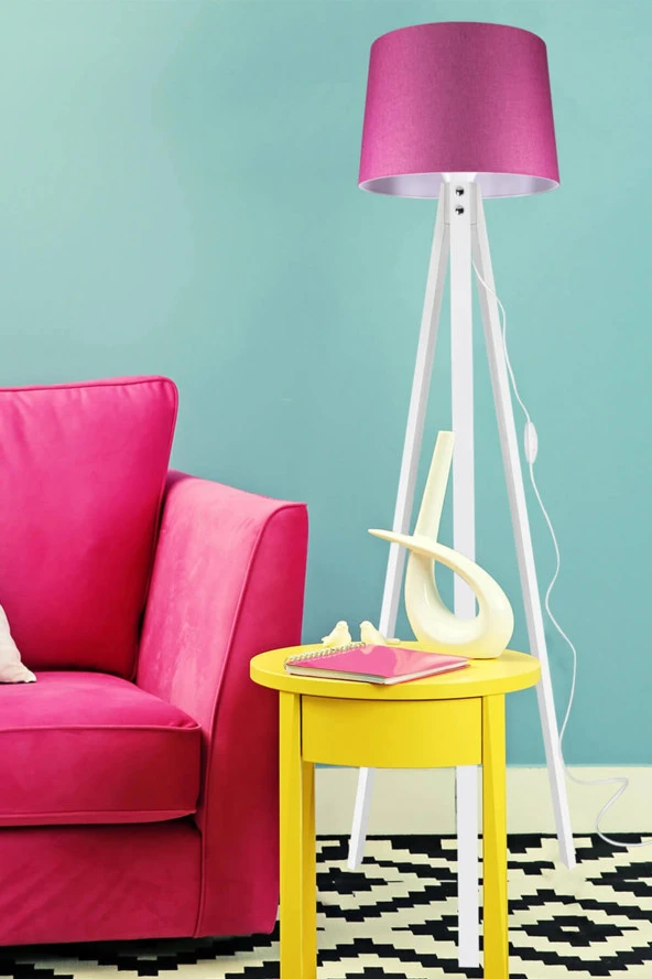 Modelight Deko Lambader Beyaz Ayak / Pembe Şapka ürün görseli