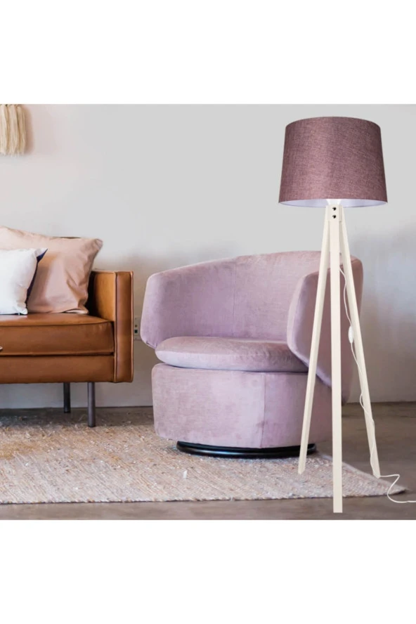 Modelight Deko Lambader Krem Ayak - Gül Kurusu Şapka ürün görseli