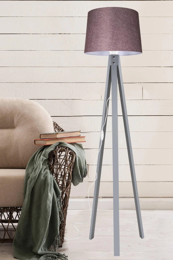 Modelight Deko Lambader Gri Ayak / Gül Kurusu Şapka ürün görseli