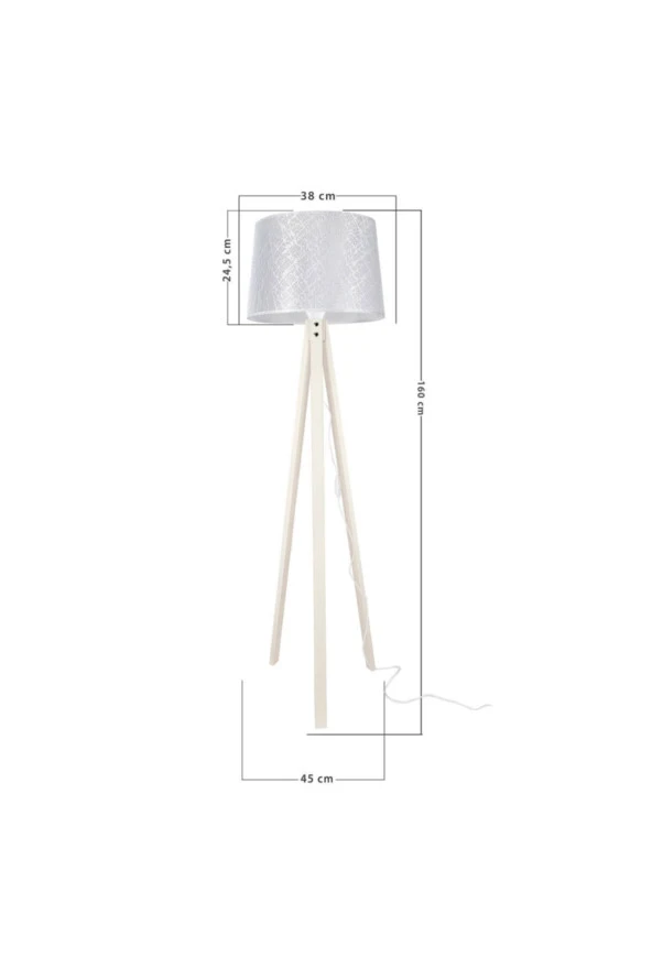 Modelight Deko Lambader Krem Ayak / File Beyaz Şapka - 2