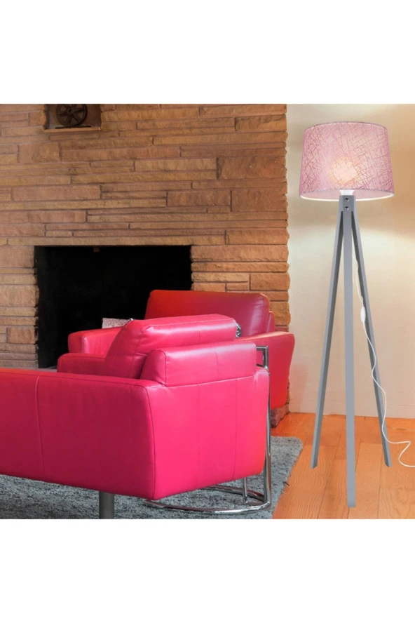 Modelight Deko Lambader Gri Ayak / File Pembe Şapka - Resim 3