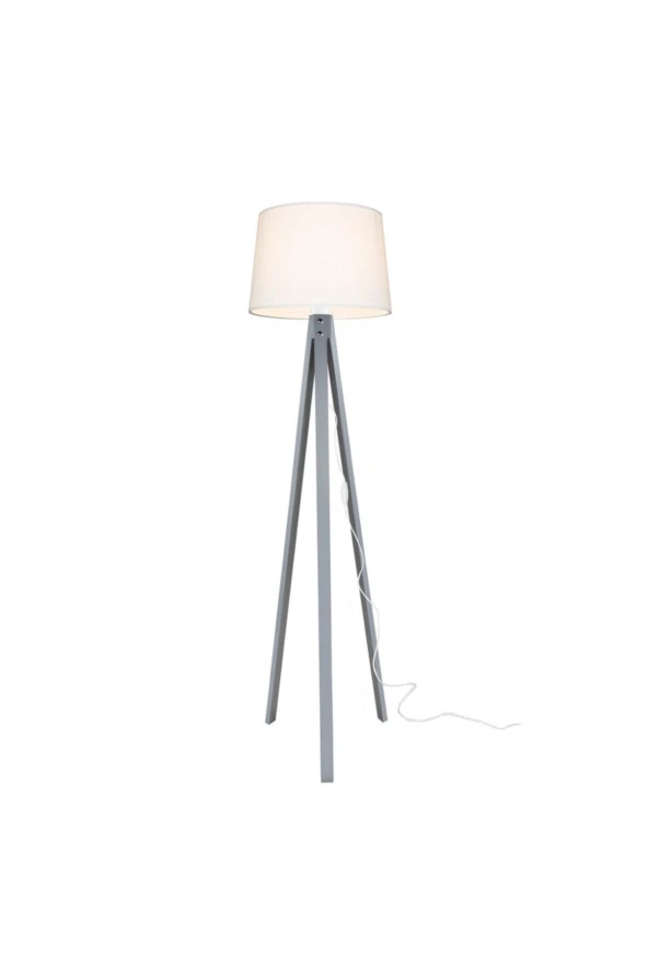 Modelight Deko Lambader Gri Ayak / Krem Şapka - Resim 4