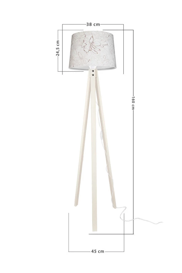 Modelight Deko Lambader Krem Ayak / Saroz Şapka - Resim 4