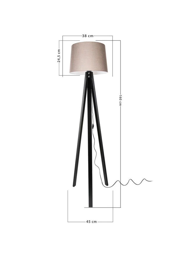 Modelight Deko Lambader Siyah Ayak / Kum Beji Şapka - Resim 4