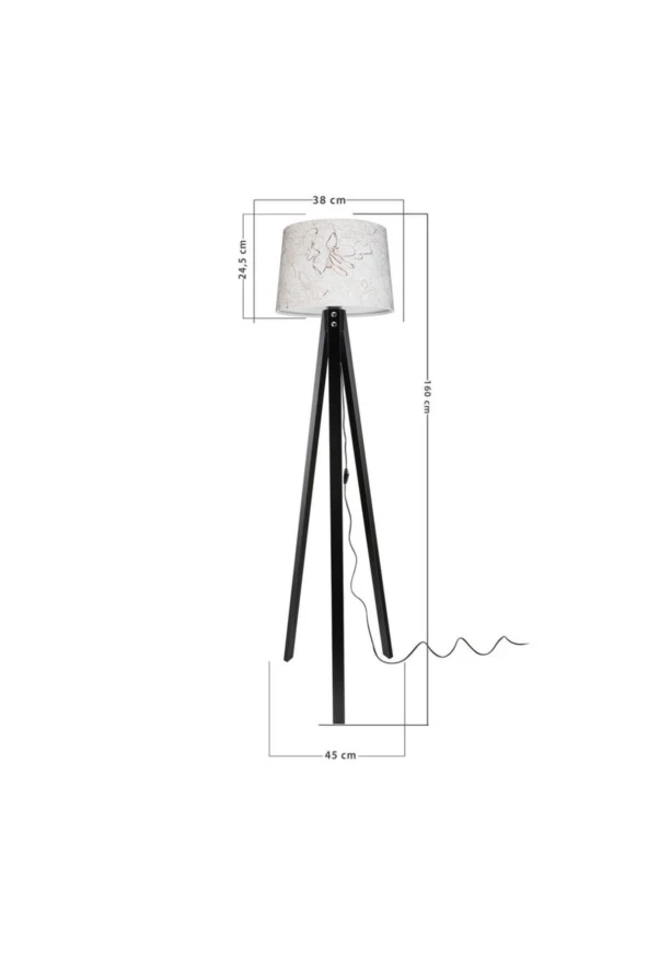 Modelight Deko Lambader Siyah Ayak / Saroz Şapka - Resim 2