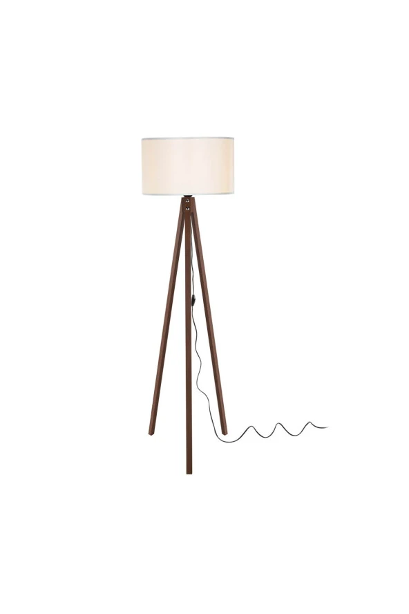 Modelight Piko Lambader Ceviz Ayak / Krem Şapka - Resim 2