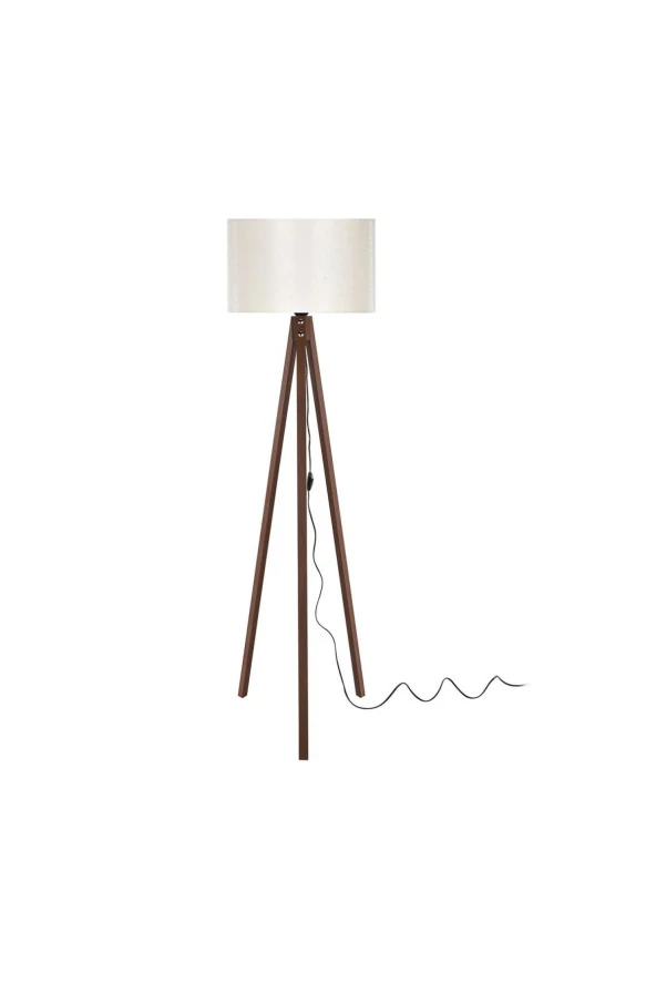 Modelight Piko Lambader Ceviz Ayak / Krem Şapka - Resim 3