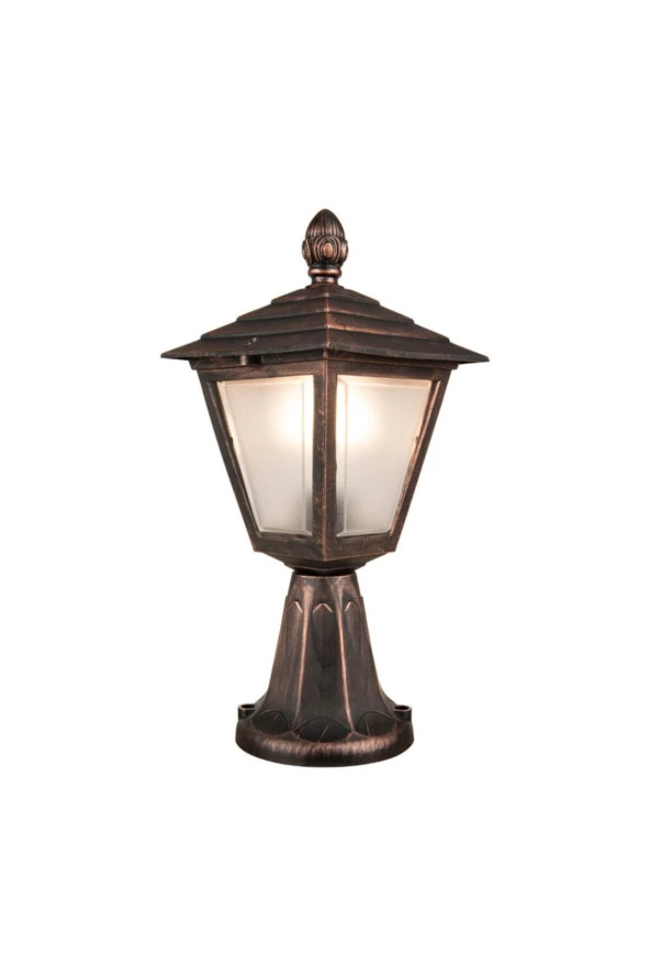 Modelight Dış Mekan Kare Fener Set Üstü Bakır - Resim 4