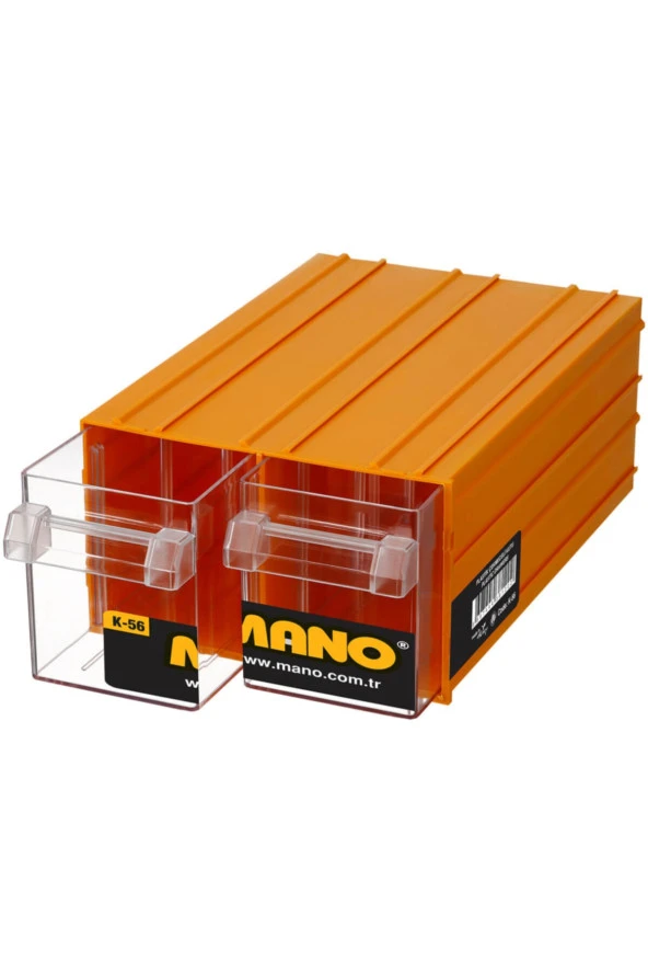 MANO K-56 Plastik Çekmeceli Kutu Sarı