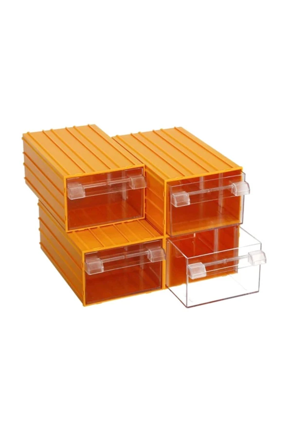 MANO K-45 Plastik Çekmeceli Kutu Sarı - Resim 2