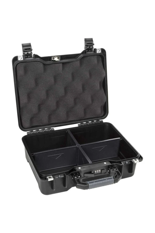 MANO Mtc 200Pl Siyah - Yumurta Sünger + Plastik Bölmeli Tough Case Pro Takım Çantası