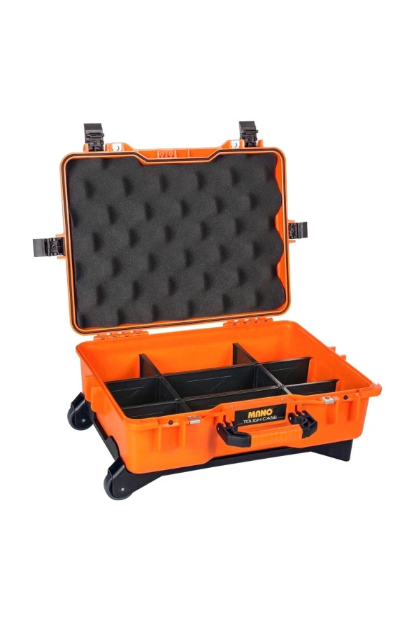 MANO Mtc 430Pl Turuncu - Yumurta Sünger + Plastik Bölmeli Tough Case Pro Takım Çantası