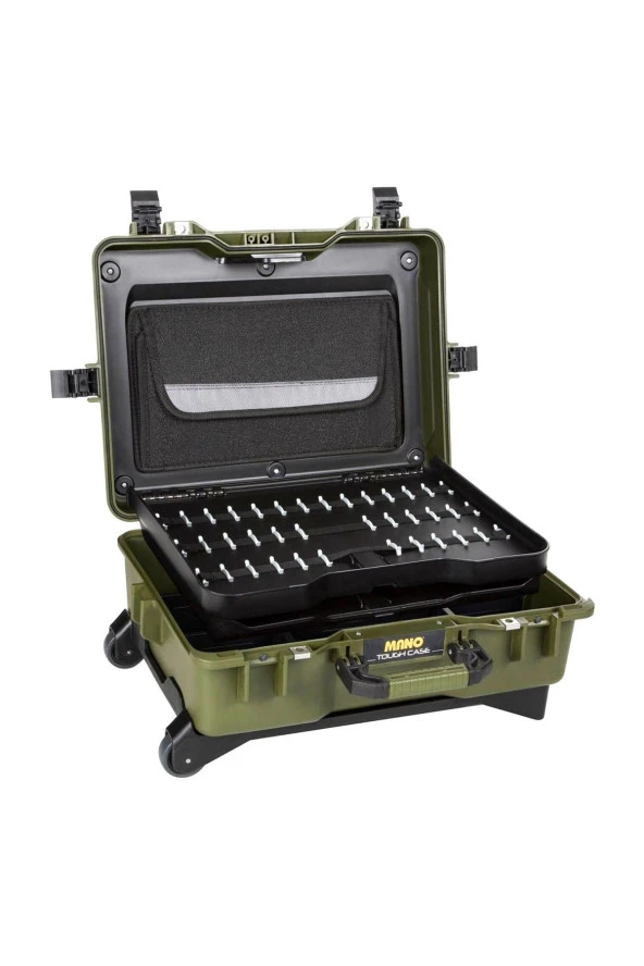 MANO Mtc 430Pp Yeşil - Plastik Takım Dızmelı + Plastik Bölmelı Tough Case Pro Takım Çantası