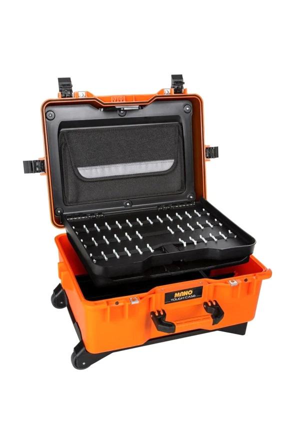 MANO Mtc 460Pp Turuncu - Plastik Takım Dizmeli + Plastik Bölmeli Tough Case Pro Takım Çantası