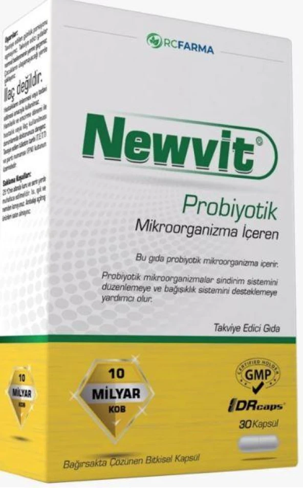 Newvit Probiyotik Takviye Edici Gıda DRcaps 30 Kapsül
