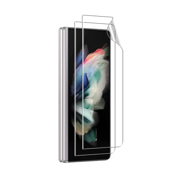 Galaxy Z Fold4 Premium Ön+Arka Body Şeffaf Ultra koruyucu Nano Jelatin