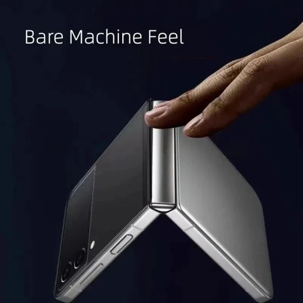 Galaxy Z Flip5 Premium Çerçeve filmi  Şeffaf Ultra koruyucu Nano Jelatin - Resim 3