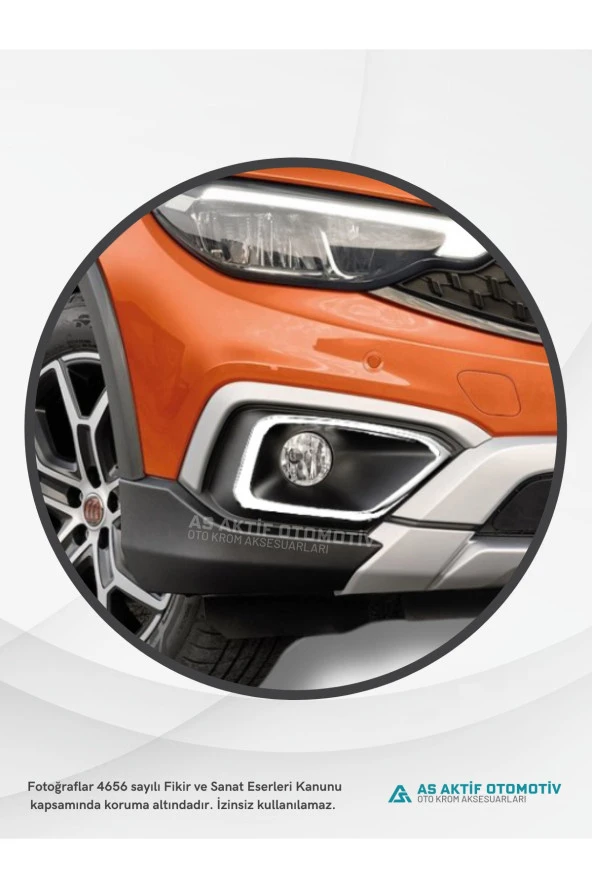 Fiat Egea HB-Cross Sis Çerçevesi 2 Parça 2016 Uyumlu ve Üzeri Krom Paslanmaz Çelik - Resim 3