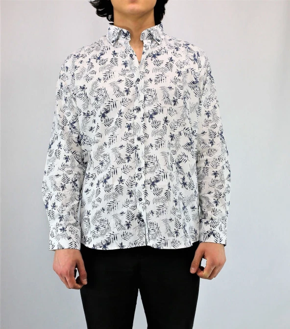 5205 Desenli Classic Gömlek - 2