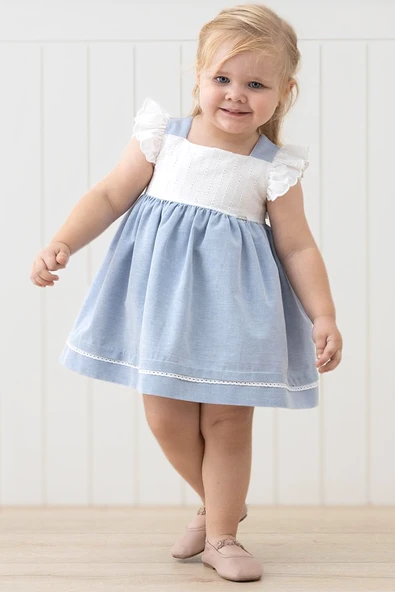 Bebek Kız Çocuk Doğum Günü Parti Düğün Elbise Tüllü Tütü Astarlı Çocuk Giyim bebek giyim Kız Bebek ELBYPMK - 8