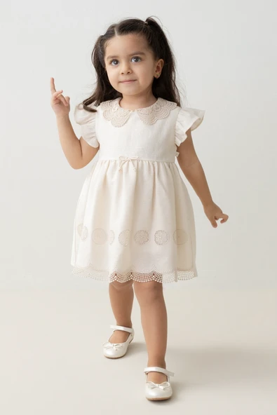 Bebek Kız Çocuk Doğum Günü Parti Düğün Elbise Tüllü Tütü Astarlı Çocuk Giyim bebek giyim Kız Bebek ELBYPMK - 2