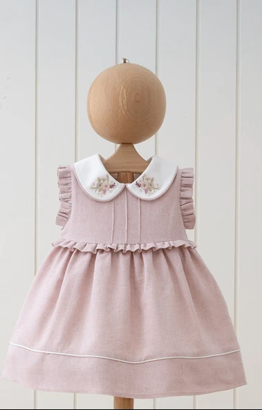 Bebek Kız Çocuk Doğum Günü Parti Düğün Elbise Tüllü Tütü Astarlı Çocuk Giyim bebek giyim Kız Bebek ELBYPMK - 12