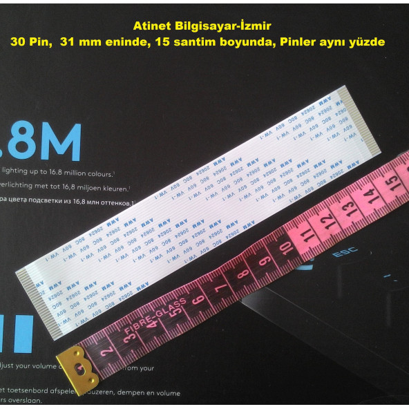 Awm 20624 80C 60V Vw-1 Flex Şerit Kablo 30 Pin. Eni 3Cm 30-1-15A