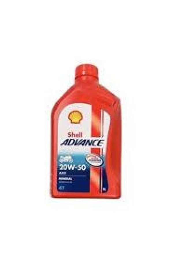 MOTOSİKLET MOTOR YAĞI  1 LT  SHELL 20W-50 4T ADVANCE 20W-50
