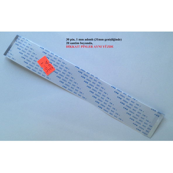 Awm 20624 80C 60V Vw-1 Flex Şerit Kablo 30 Pin. Eni 3Cm 30-1-20A ürün görseli 1