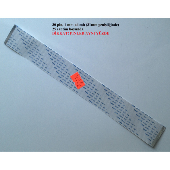 Awm 20624 80C 60V Vw-1 Flex Şerit Kablo 30 Pin. Eni 3Cm 30-1-25A