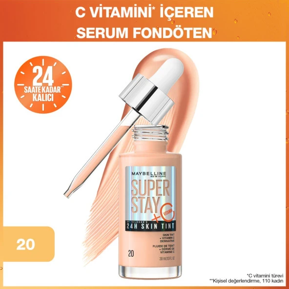 Maybelline New York Super Stay Skin Tint Fondöten - 20