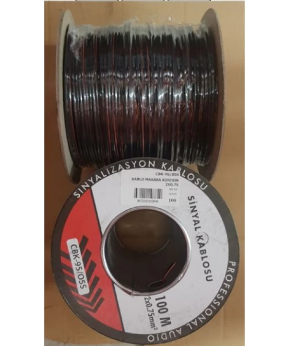 KORDON KABLO 2×0,75 mm ÇİFTLİ HOPARLÖR KABLOSU 5 MT CBK-95/05S