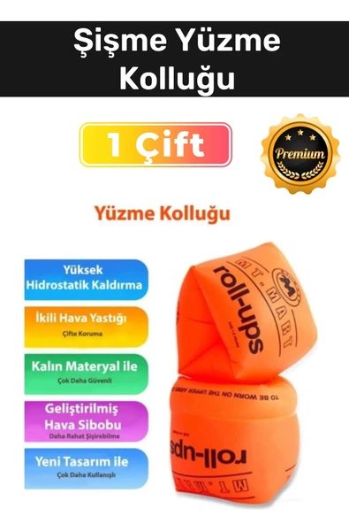 Özel Üretim Pvc Malzeme Kolu Saran Hava Yastıklı Her Yaşa Uygun Şişme Yüzme Kolluğu
