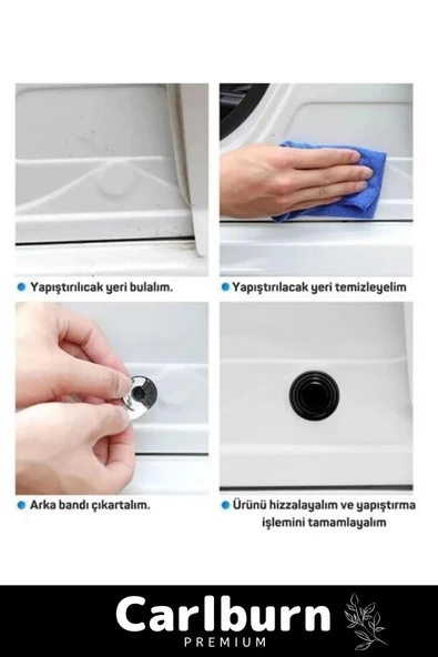 Özel Üretim Yüksek Kaliteli Tutkal Araba Araç Bagaj Kapısı Darbe Ses Emici Pad Seti 10 Adet - 5