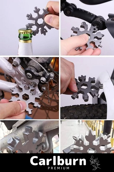 Özel Üretim Paslanmaz Çelik Çok Fonksiyonlu Alyan Tornavida Takımı Anahtarlık Konserve Açıcı - 5