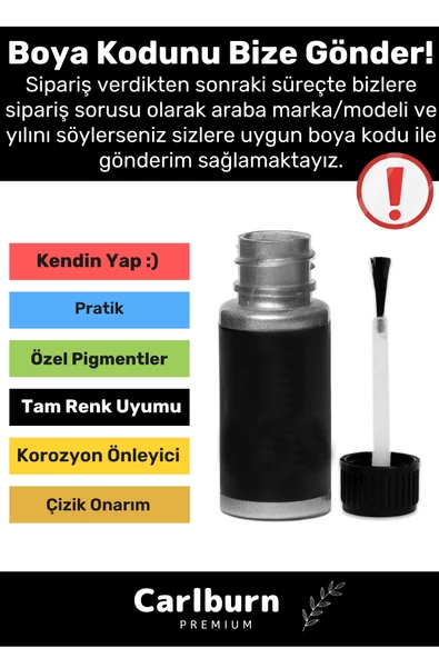 Özel Üretim Suya Dayanıklı Seat Marka Uyumlu Çizik Taş Izi Giderici Onarıcı 20ml Oto Rötuş Boyası - Resim 2