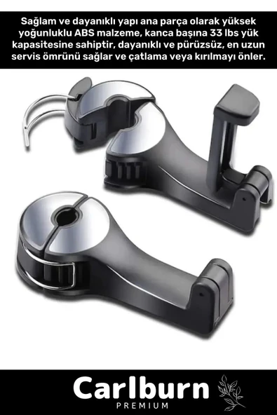 Özel Üretim Tüm Araçlarla Uyumlu Sağlam Otomobil Araba Oto Koltuk Arkası Telefon Tutucu Askılık - 2