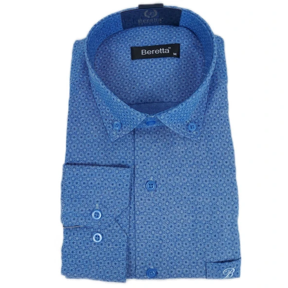 5102 Desenli Klasik Gömlek