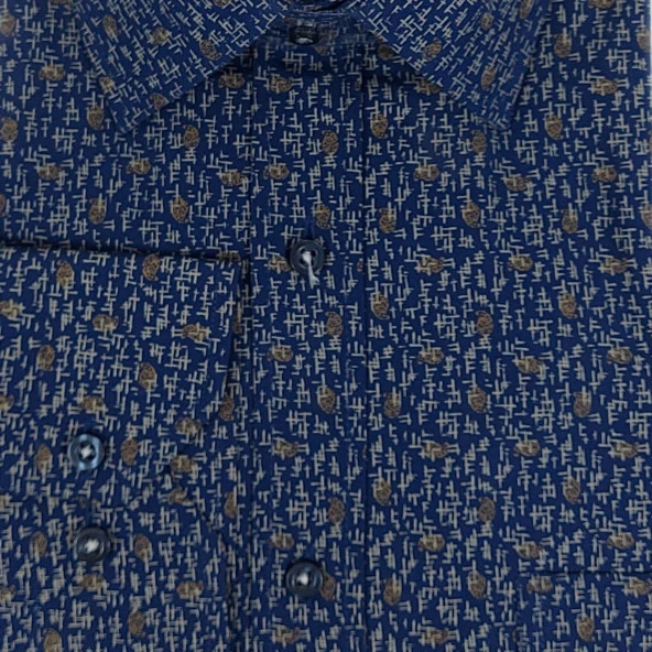 5200 Desenli Klasik Gömlek - Resim 2