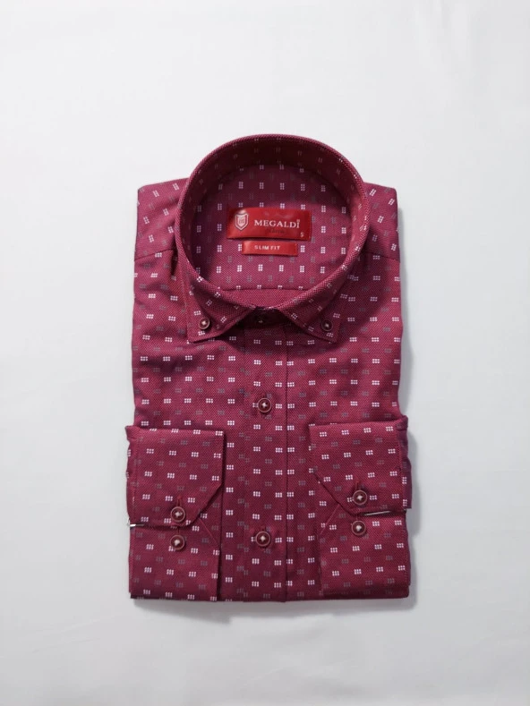 2488 Desenli Slim Fit Gömlek