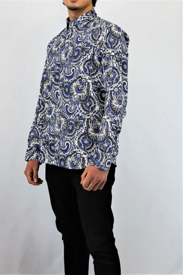 2480 Desenli Slim Fit Gömlek