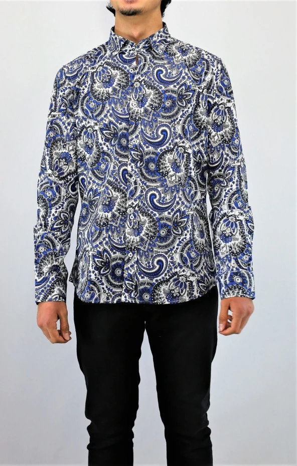 2480 Desenli Slim Fit Gömlek - 2