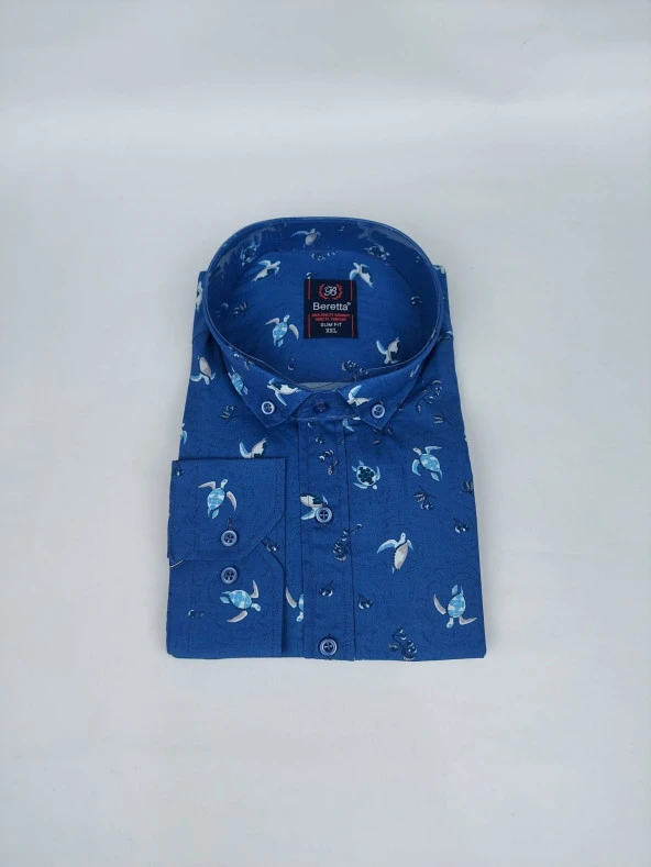 2518 Desenli Slim Fit