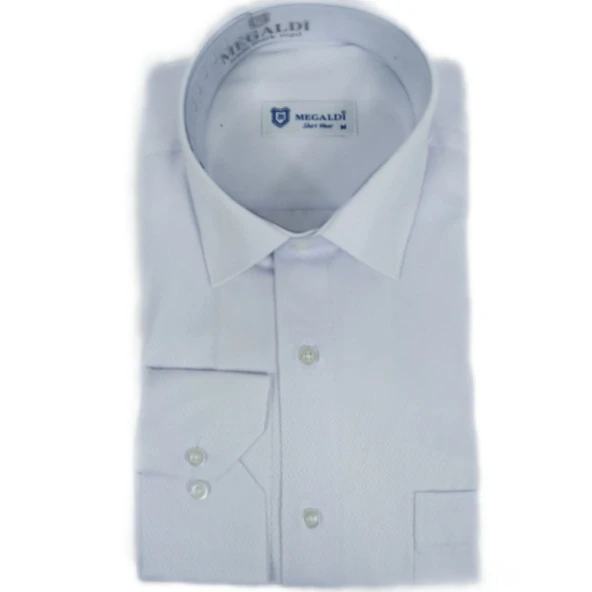 2438 Mavi Slim Fit Gömlek - Resim 2